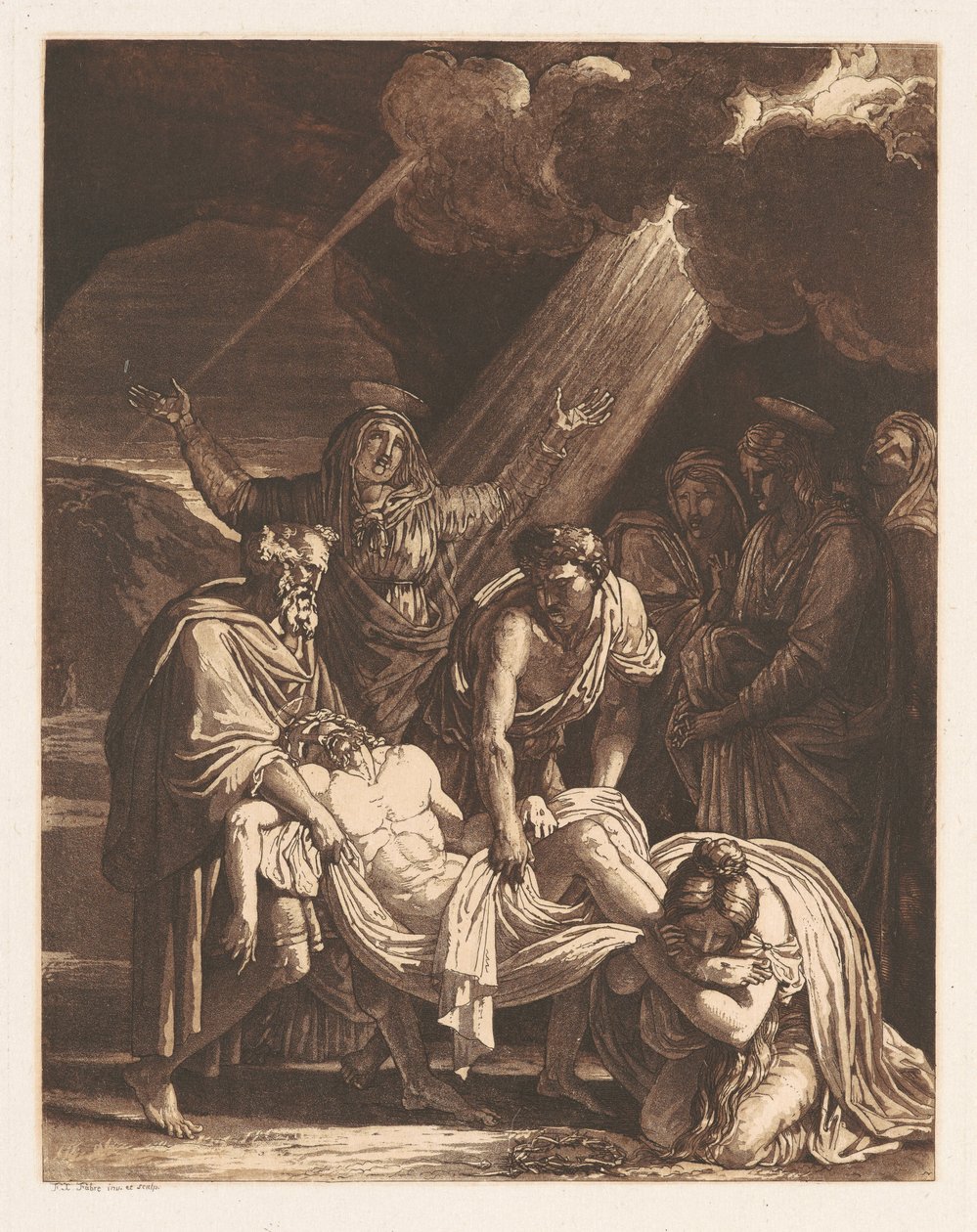 Cristo llevado al sepulcro de Francois-Xavier Fabre