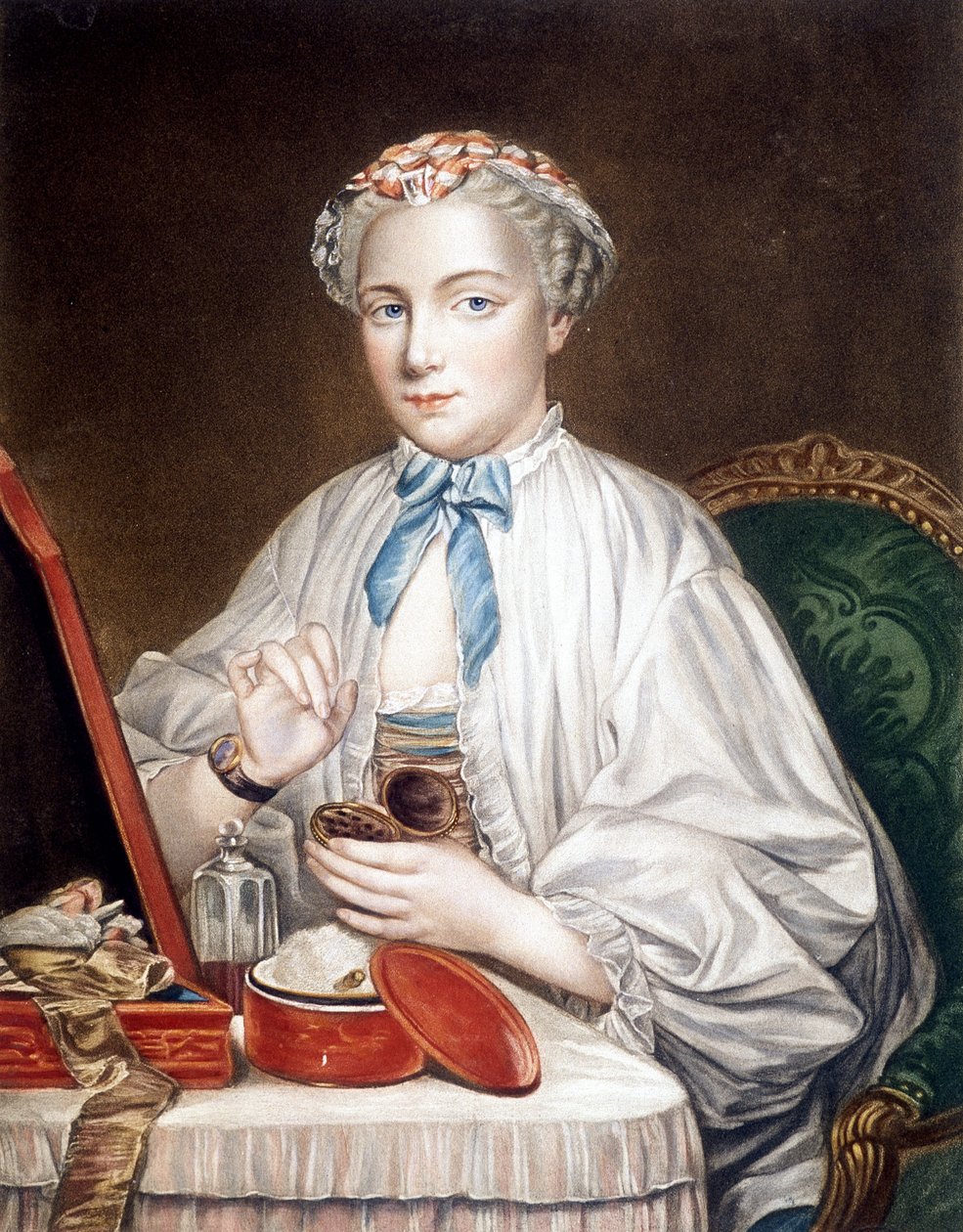 Aguafuerte del cuadro sobre lienzo de François Boucher (1703-1770) de Francois (after) Boucher