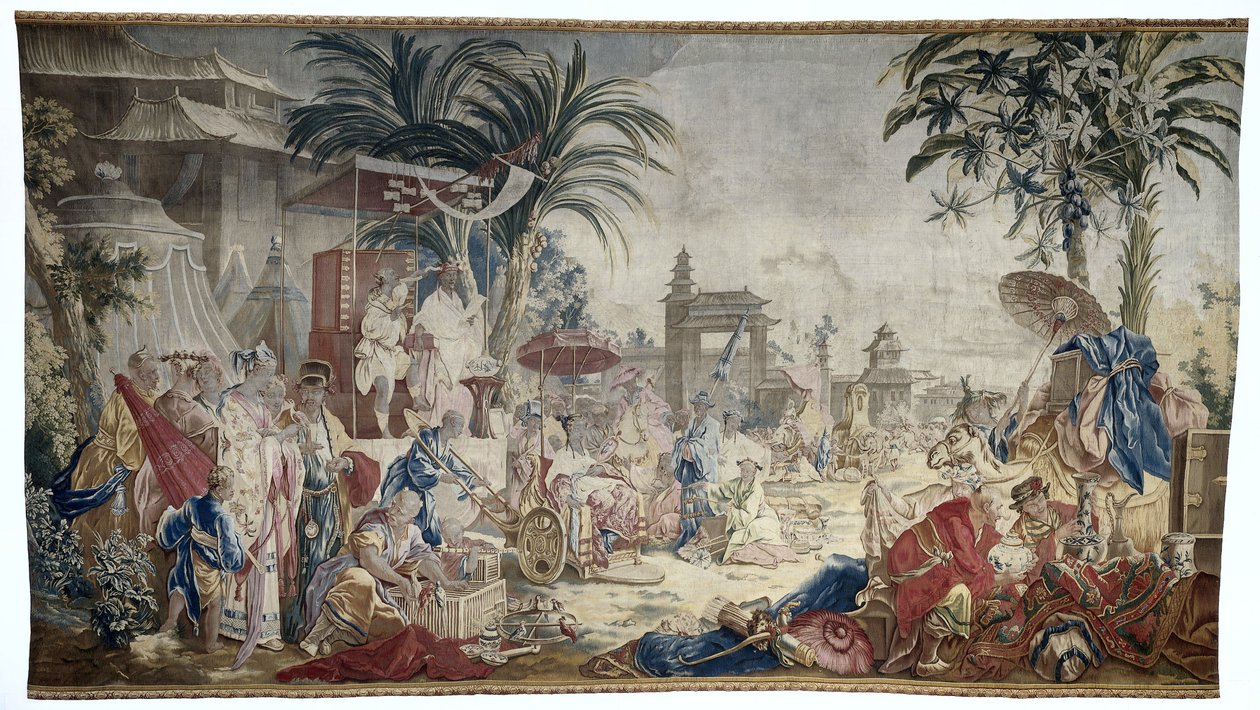 El mercado chino, Manufacture Royale de Beauvais de Francois (after) Boucher