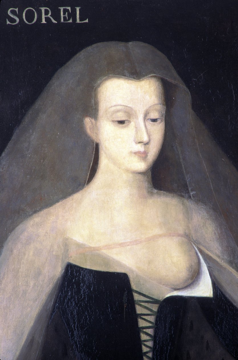 Retrato de Agnes Sorel de Francois (after) Clouet