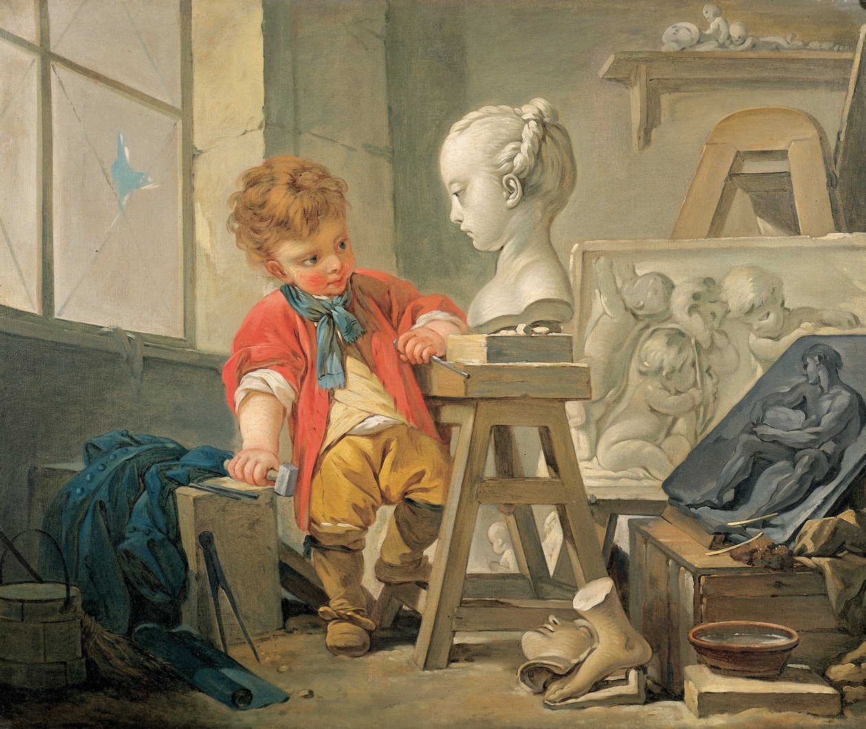 Una alegoría de la escultura de Francois (and studio) Boucher
