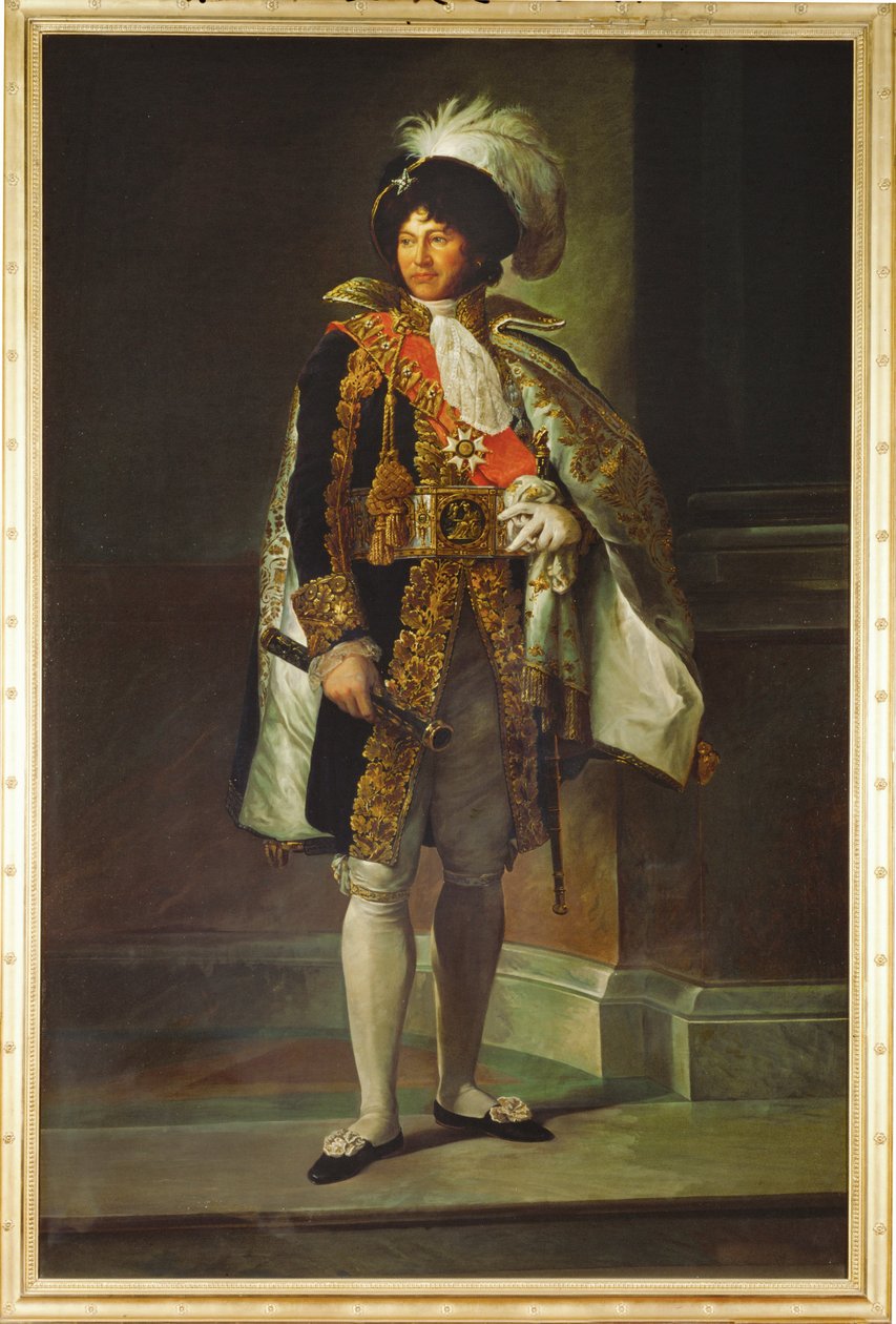 Joaquín Murat, general, rey de Nápoles, esposo de Carolina Bonaparte, hermana de Napoleón ... (pintura sobre lienzo) de Francois (school of) Gerard