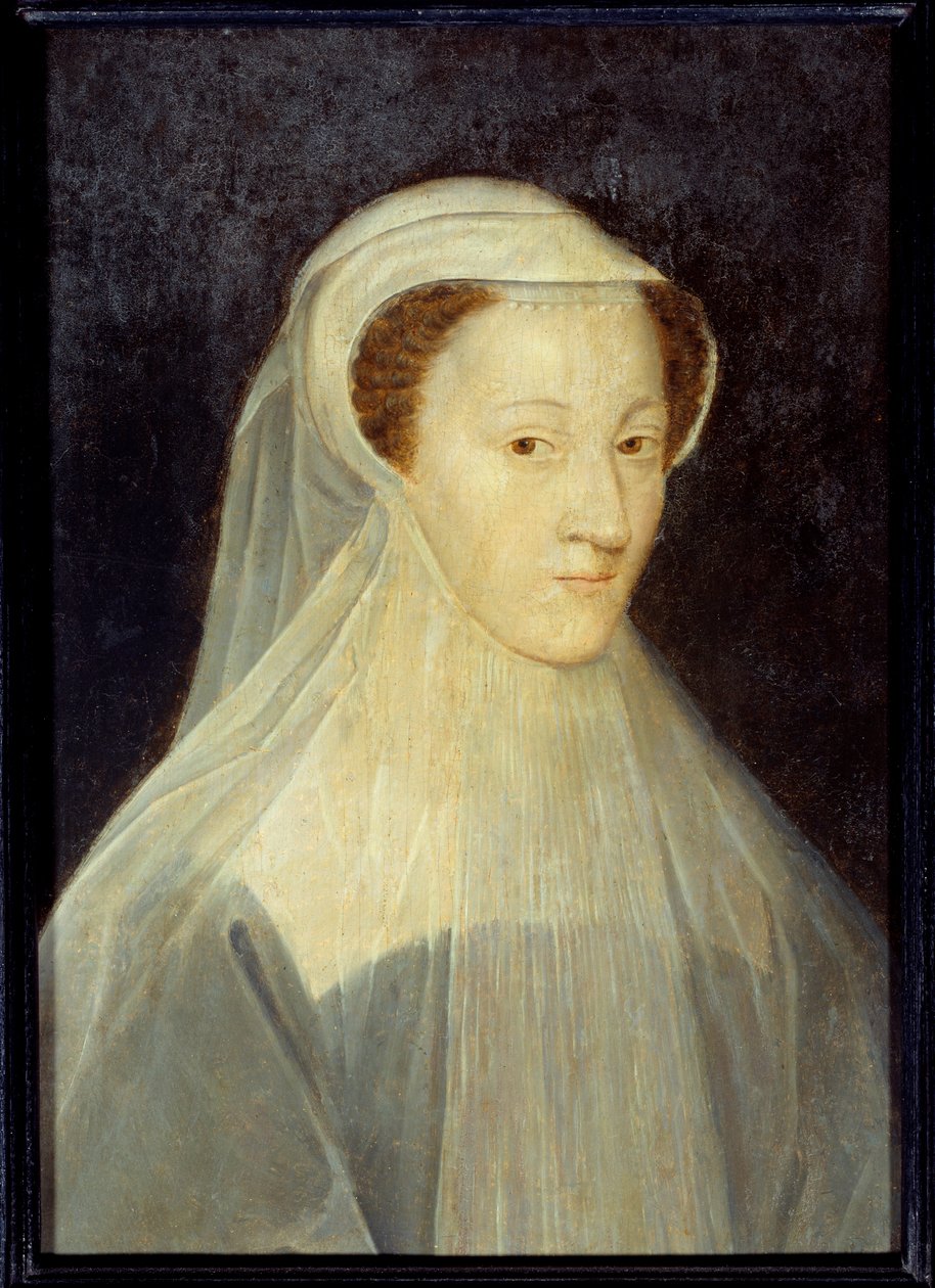 Retrato de María Estuardo (1542-1587), Reina de Francia y Reina de Escocia en traje de luto de Francois (workshop of) Clouet