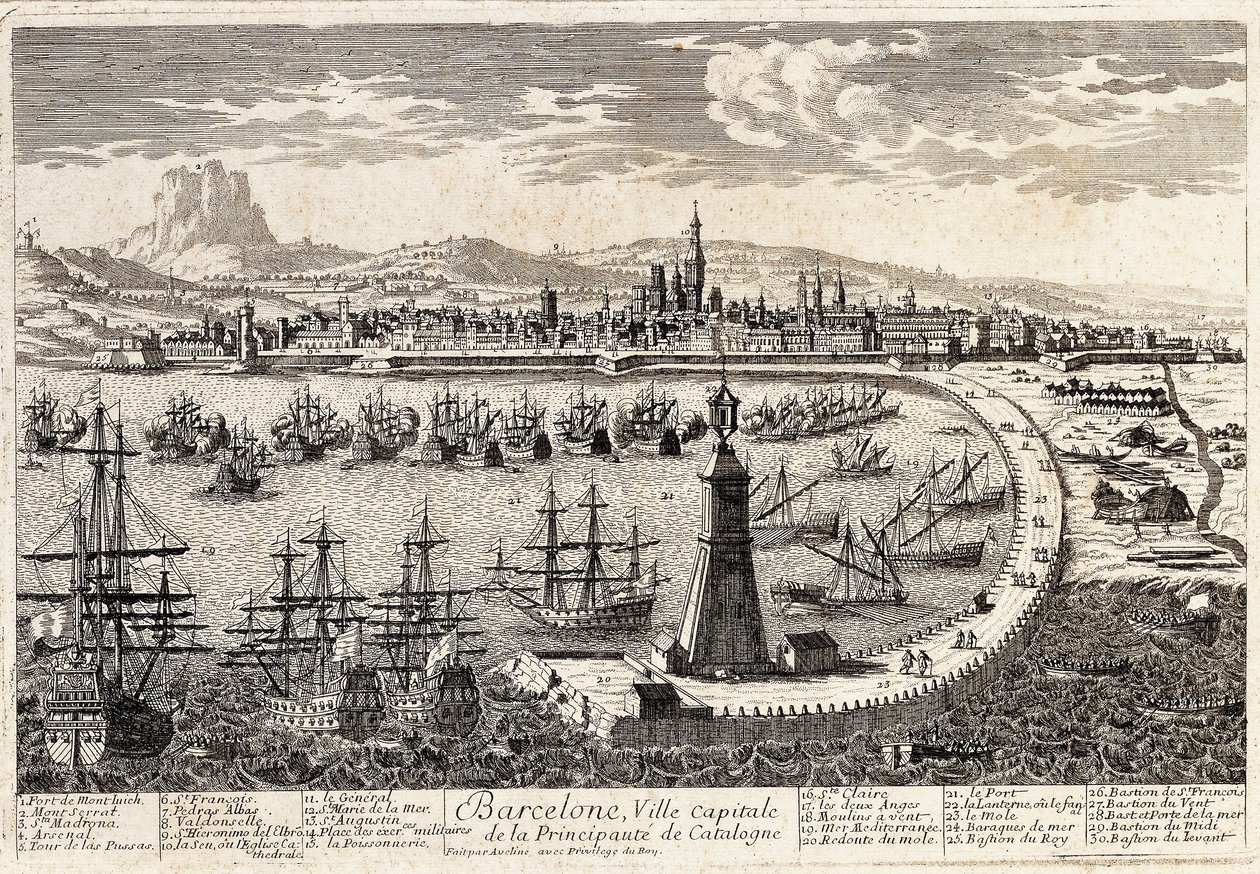 プレゼントを選ぼう！ ciudad la de Vista y siglo el en Barcelona de puerto el 絵画