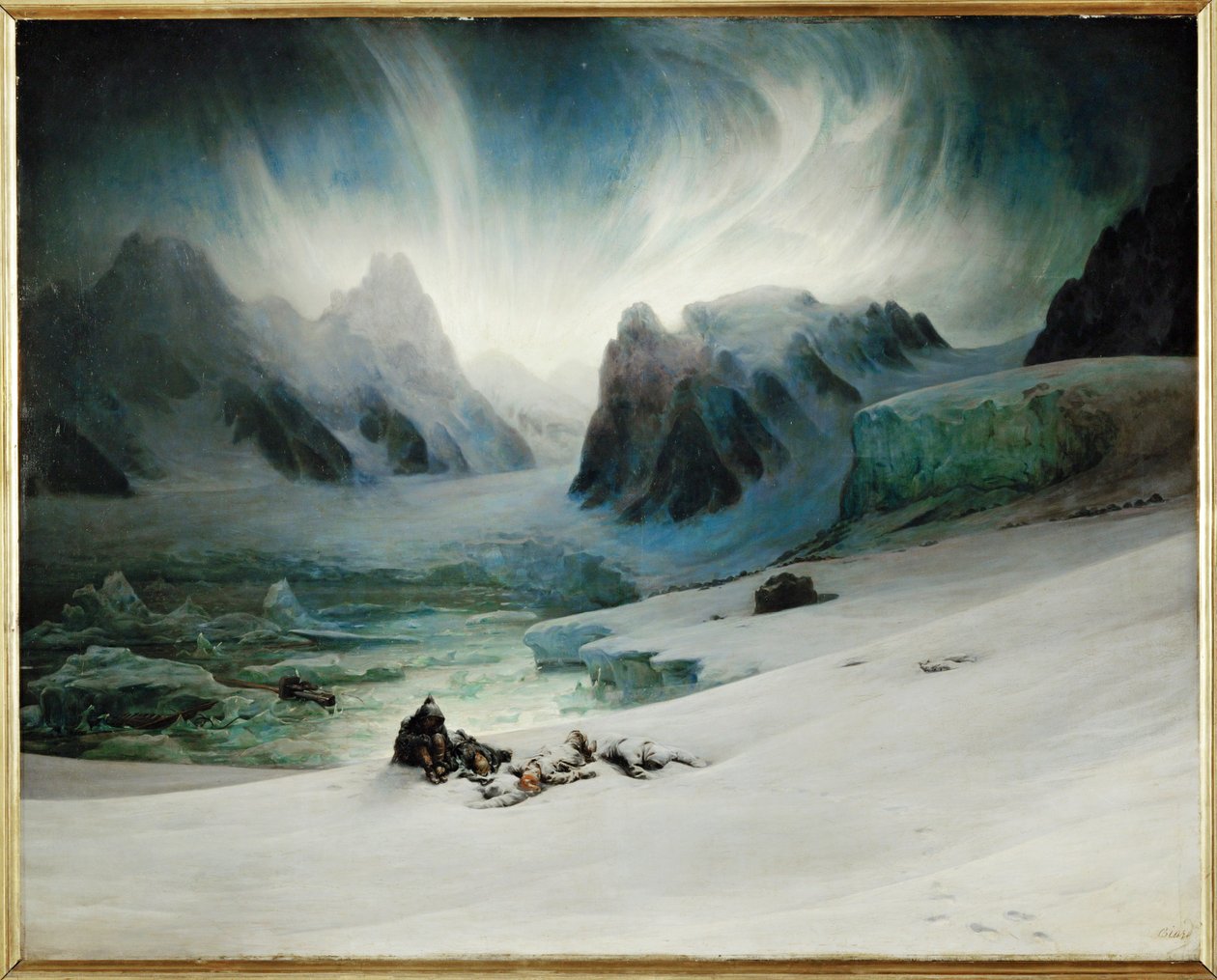 Bahía Magdalena, vista desde la península de las tumbas ... de François Auguste Biard