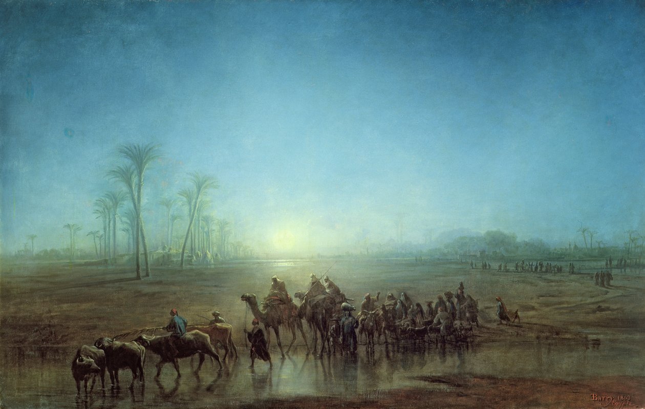 Caravana de beduinos, 1863 de Francois Barry