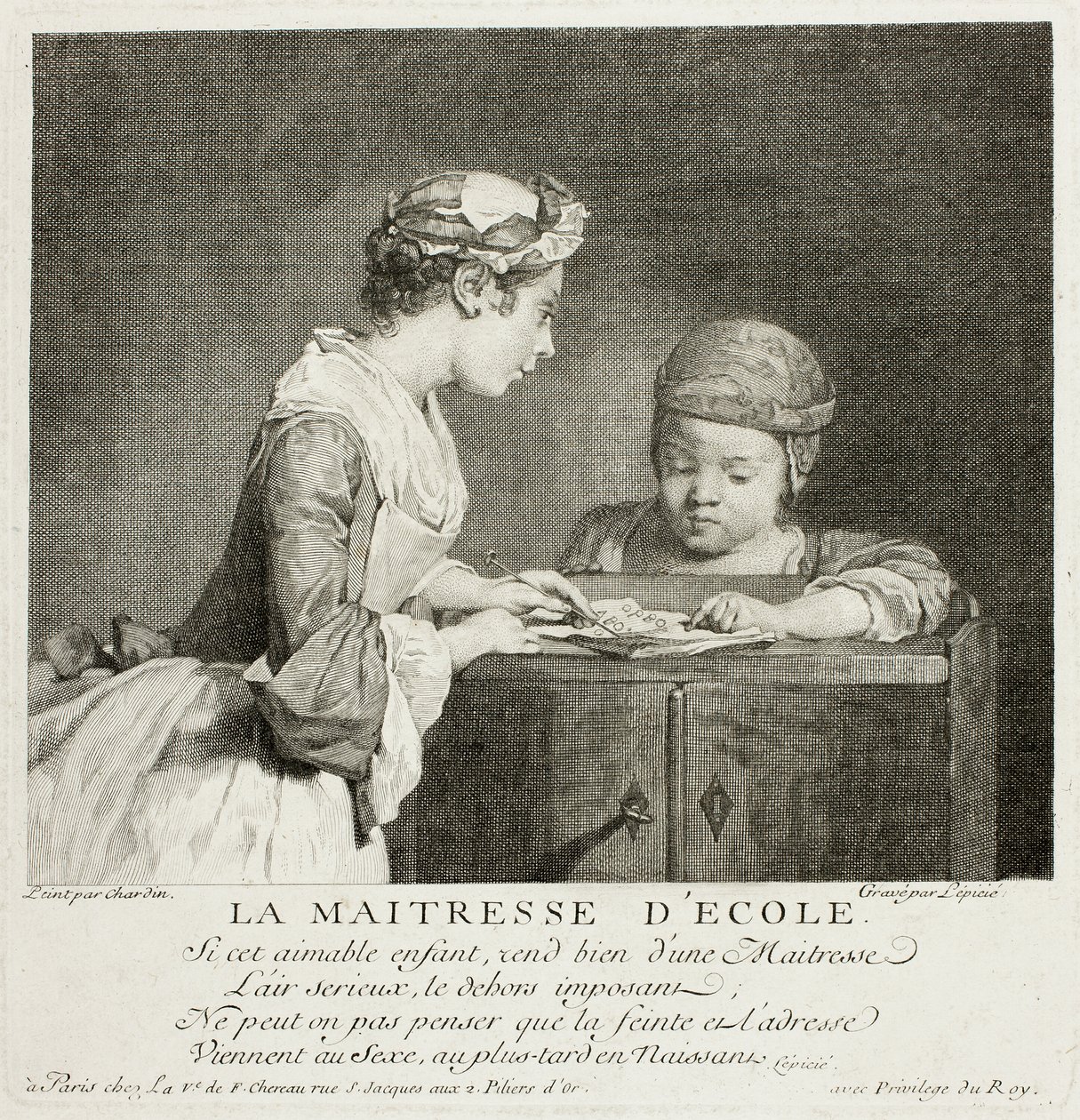 La maestra de Francois Bernard Lepicie
