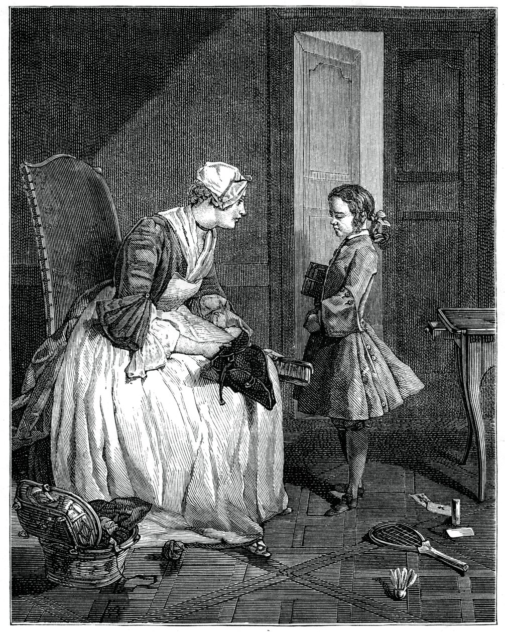 La institutriz, 1739 1885 de Francois Bernard Lepicie