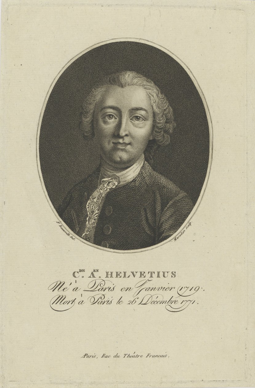 Retrato de Claude Adrien Helvétius de Francois Bonneville