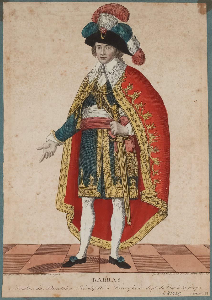 Retrato de Paul de Barras 1755-1829, c. 1795 de Francois Bonneville