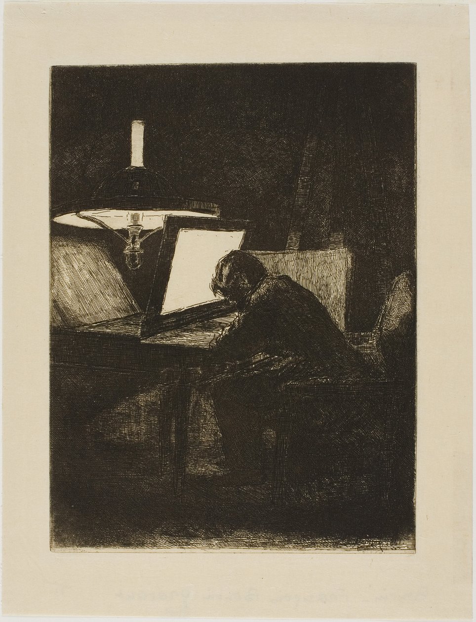 Grabado de François Bonvin de François Bonvin