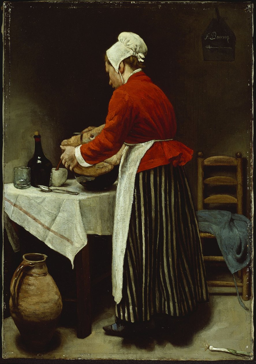 La doncella, c.1875 (óleo sobre lienzo) de François Bonvin