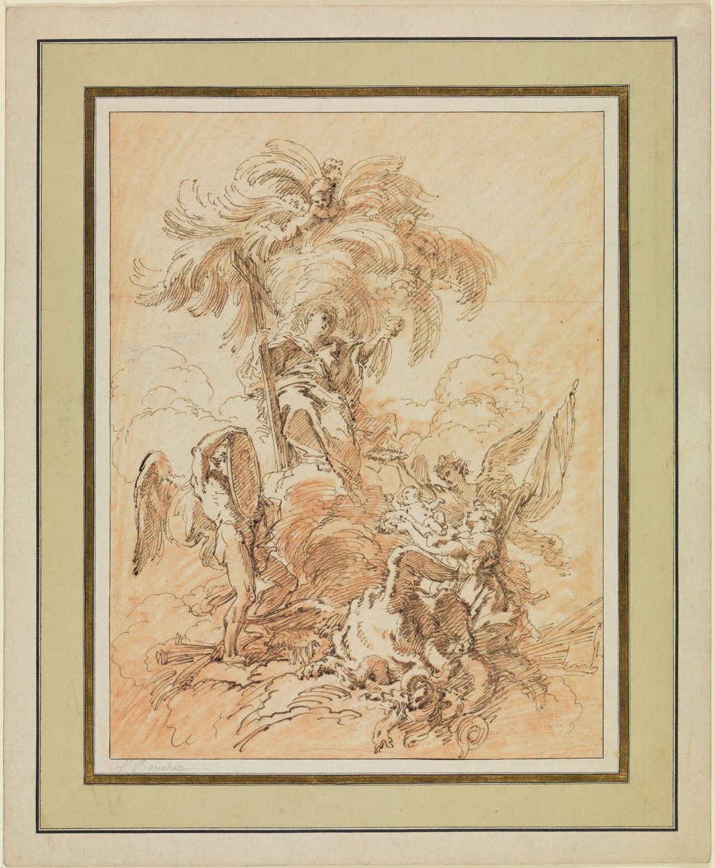 Alegoría del nacimiento de un príncipe francés de François Boucher