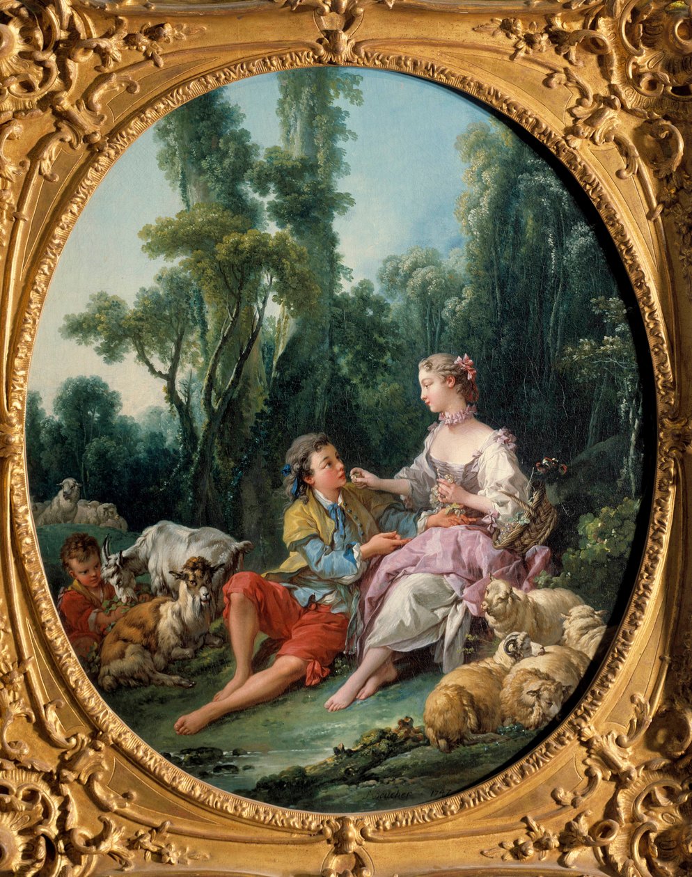 ¿Están pensando en uvas? 1746 (óleo sobre lienzo) de François Boucher