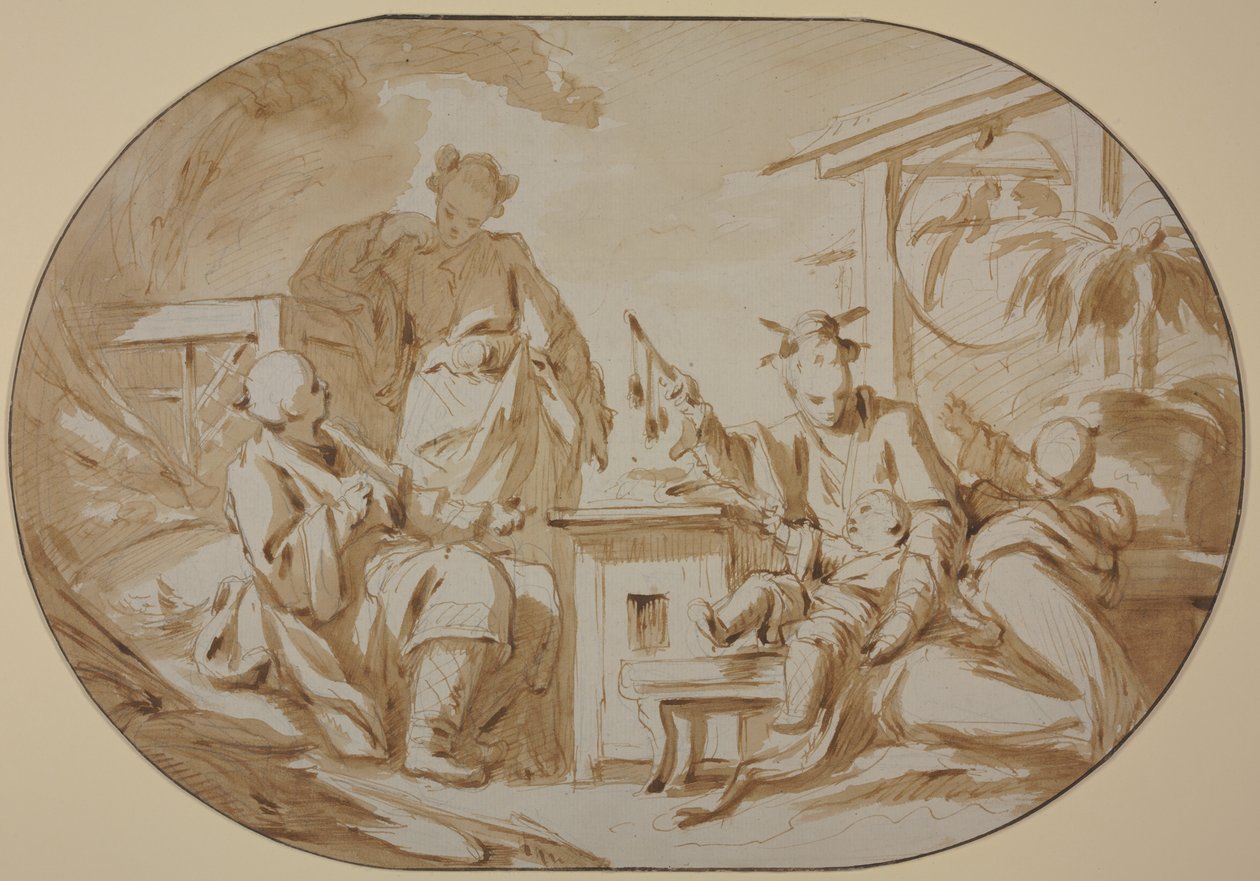 Escena familiar china de François Boucher