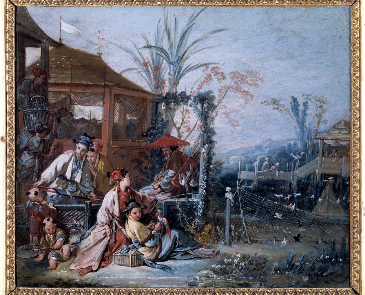 Chinoiserie: “La Caza” Pintura de Francois Boucher (1703-1770). Museo de Bellas Artes de Besançon de François Boucher