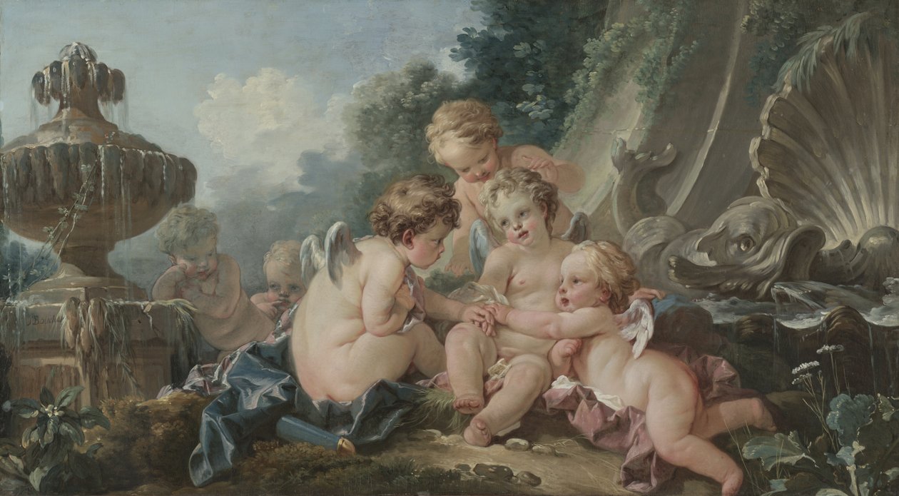 Cupidos en conspiración de François Boucher