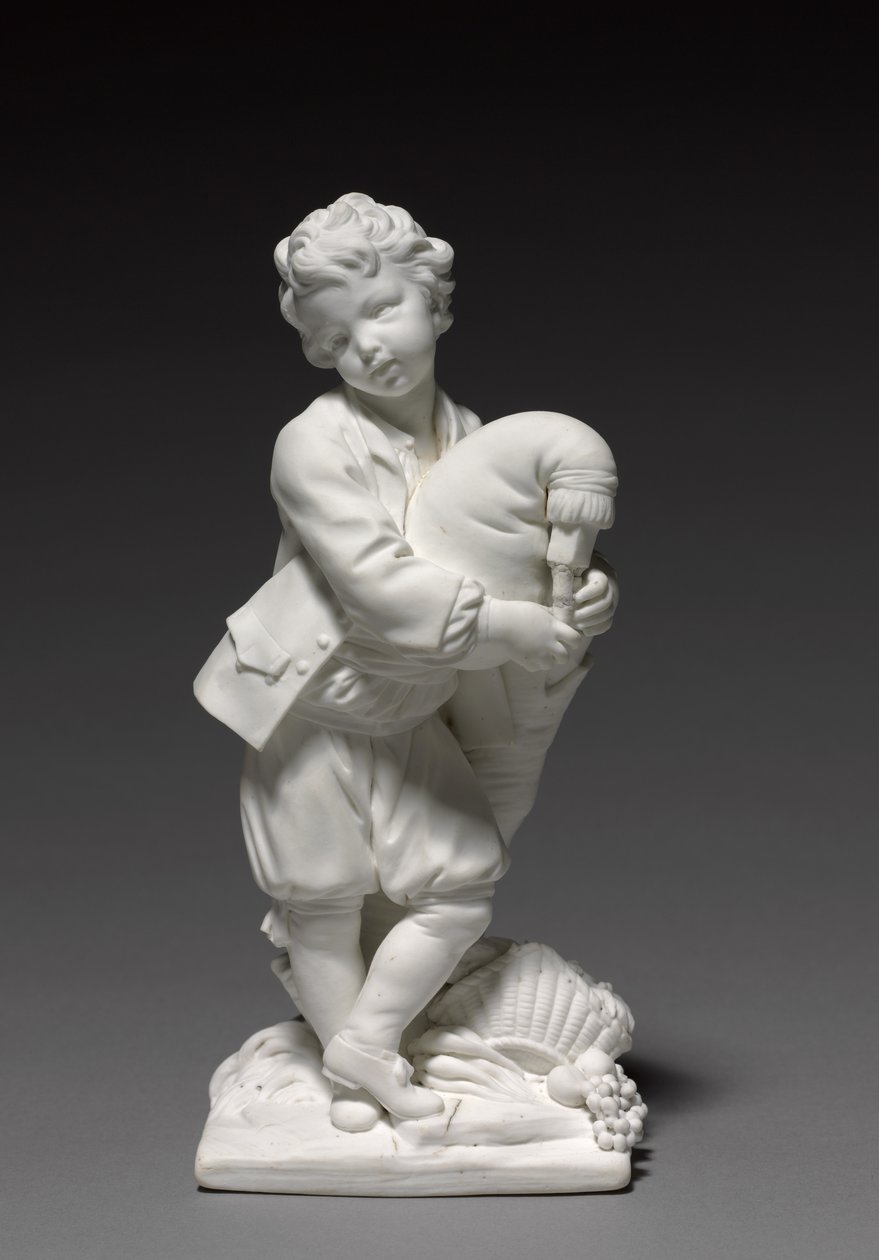 Figura del gaitero, fabricado por Vincennes Factory, modelado por Pierre Blondeau, 1748-1752 de François Boucher
