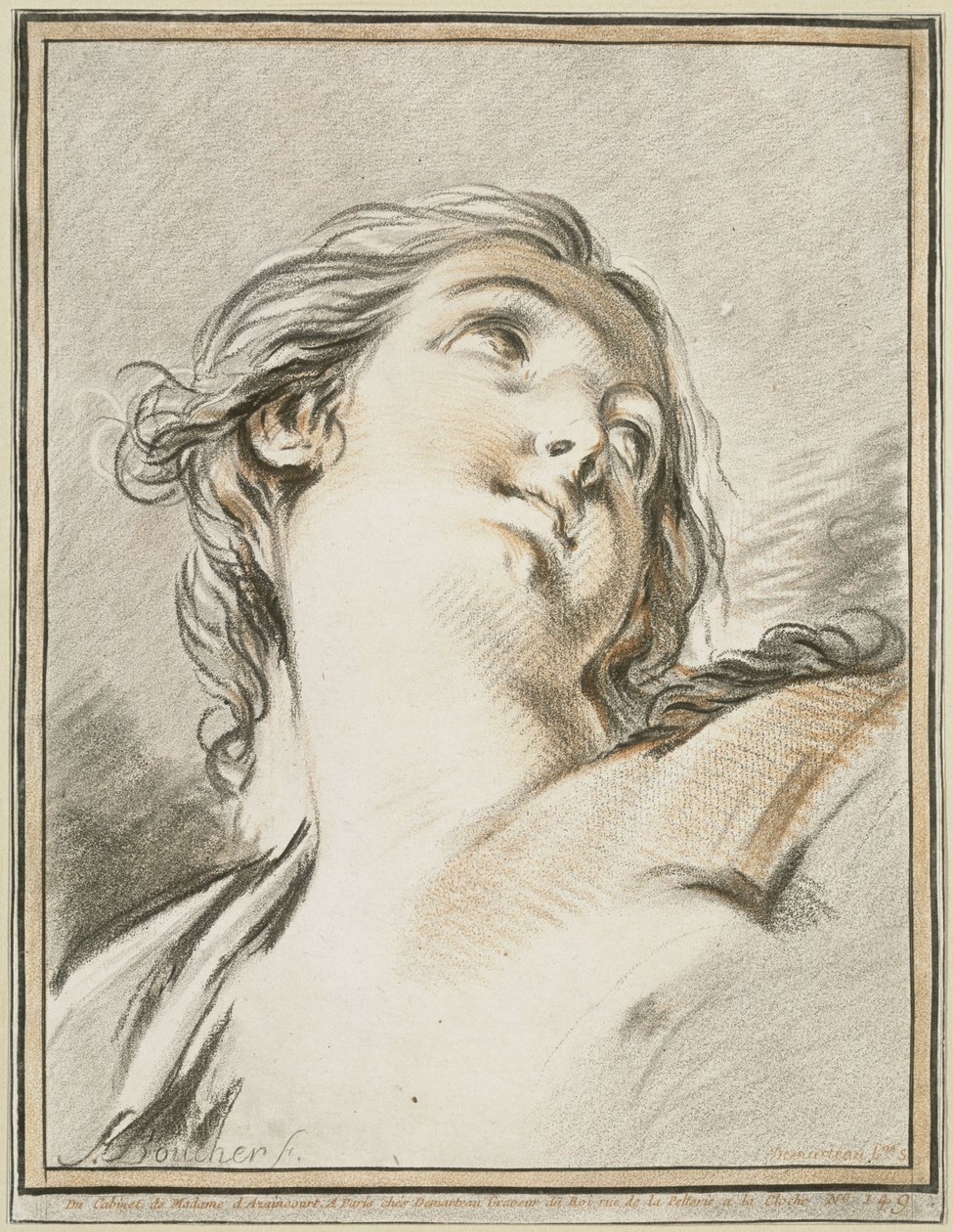 Cabeza de mujer de François Boucher