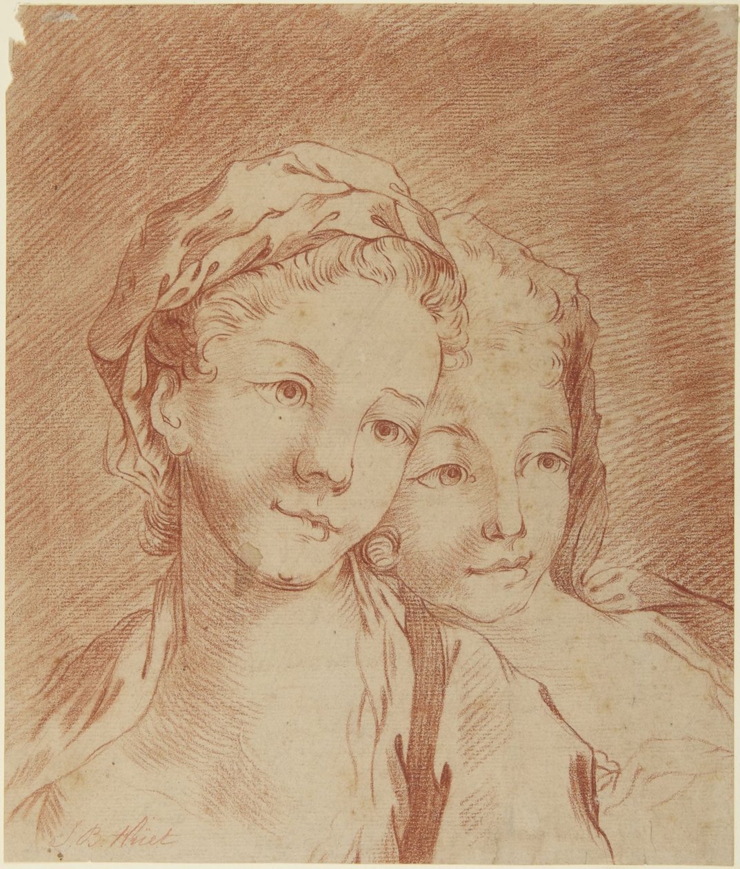 Las cabezas de dos niñas de François Boucher