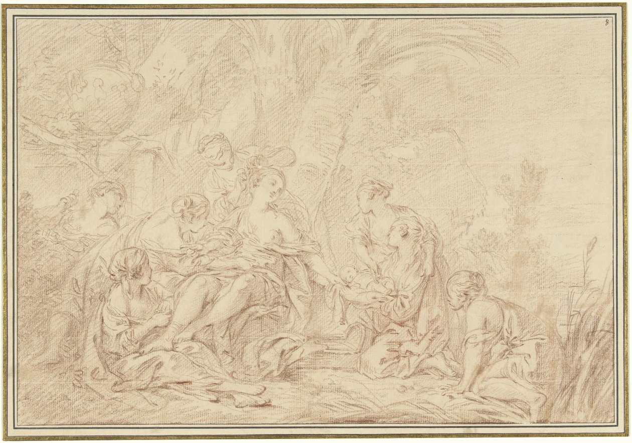 El hallazgo de Moisés de François Boucher