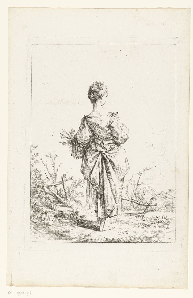 Niña con una cesta de François Boucher