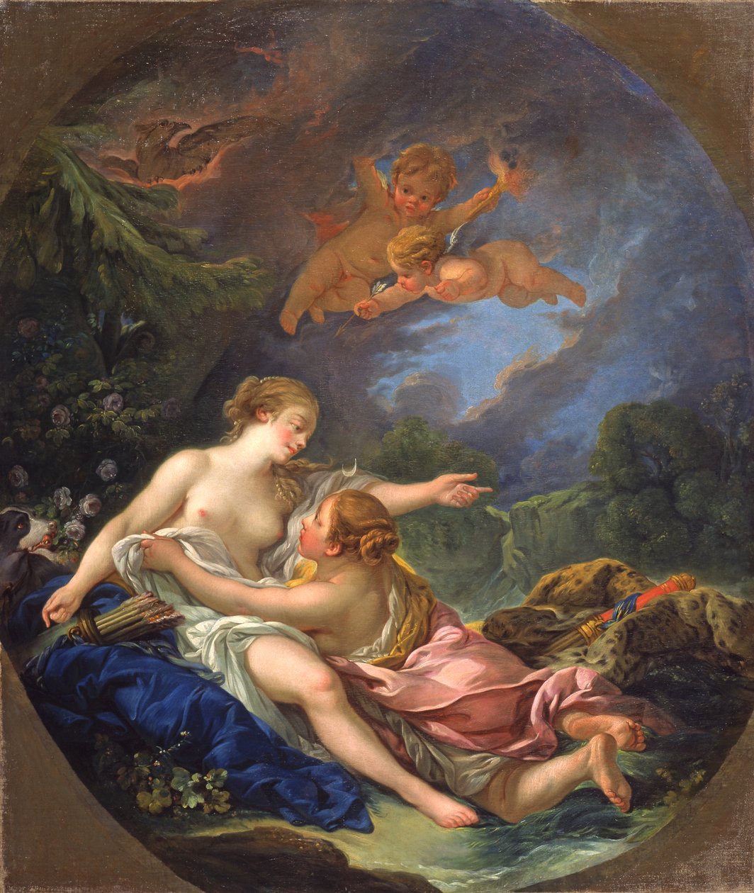 Júpiter y Calisto, circa 1766 de François Boucher