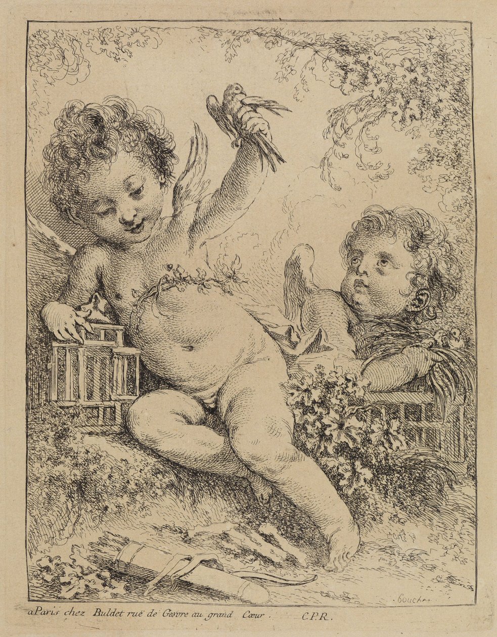 La tórtola enjaulada de François Boucher