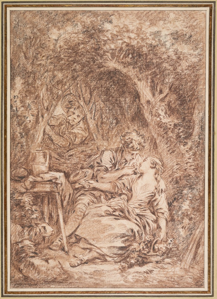 Amantes por sorpresa (Annette y Lubin) de François Boucher
