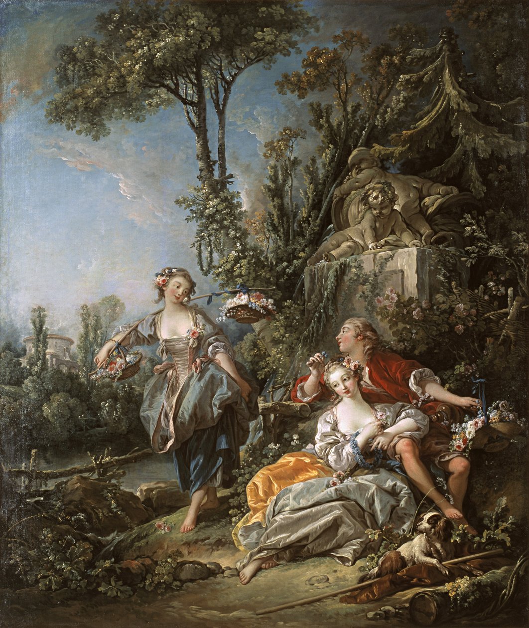 Amantes en un Parque de François Boucher