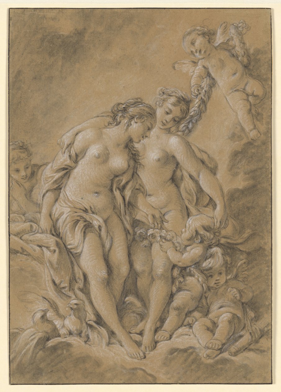 Ninfas y cupidos de François Boucher