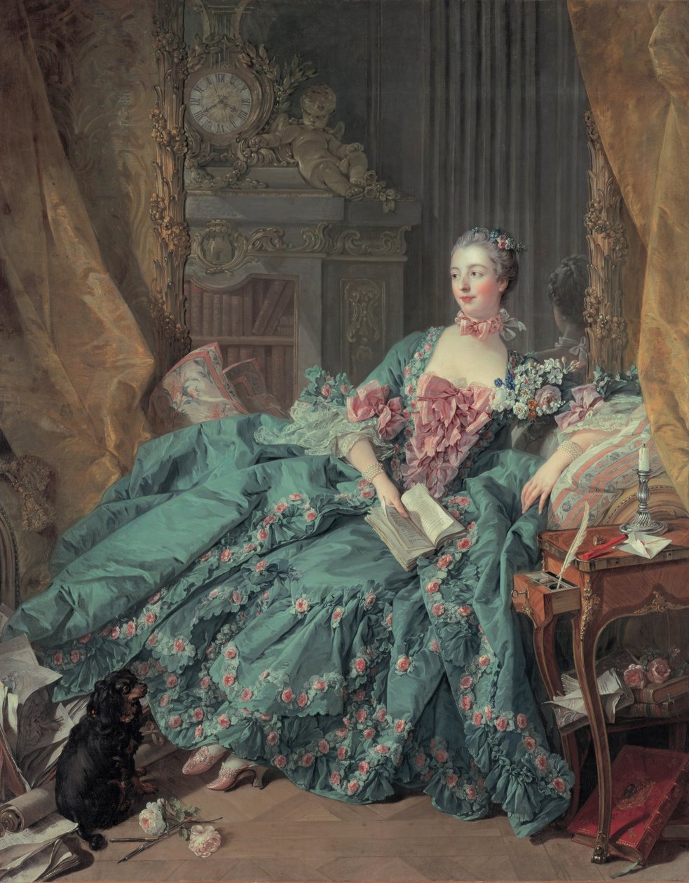 Retrato de Madame de Pompadour de François Boucher