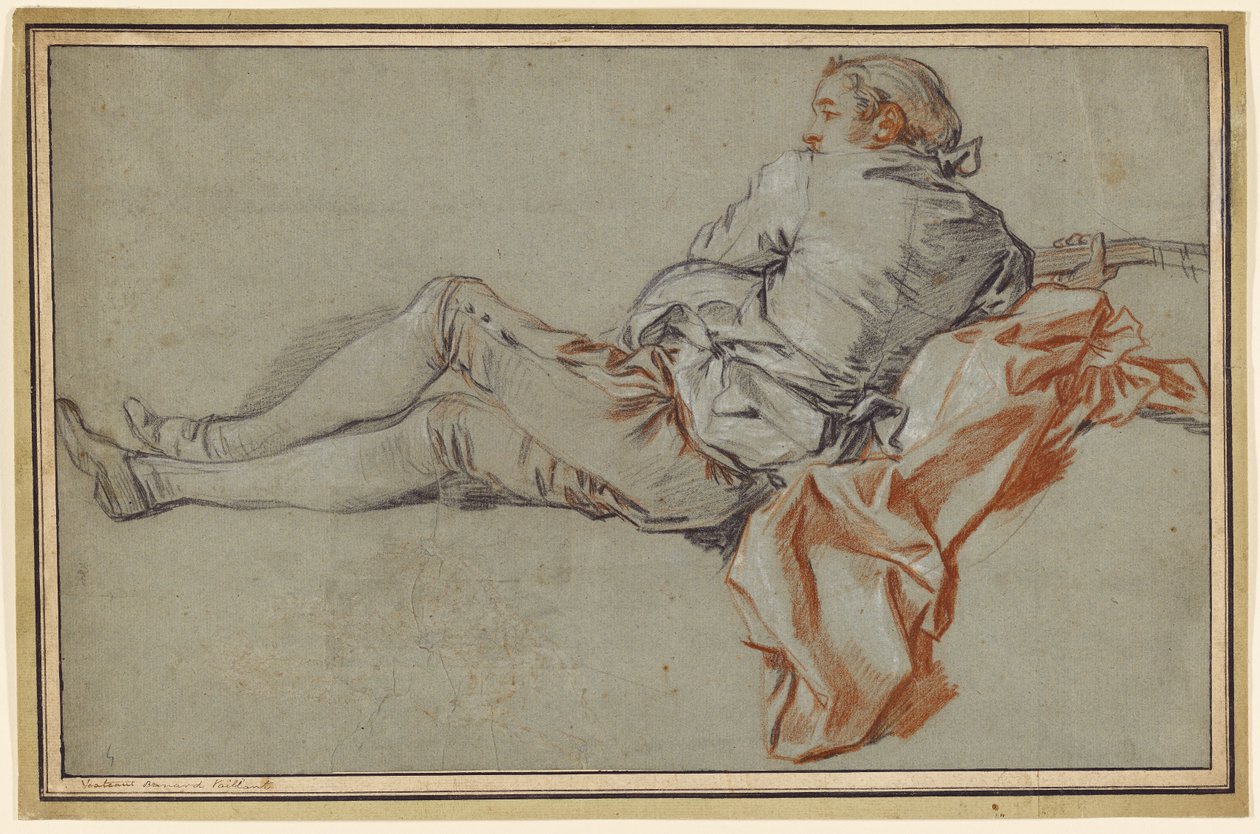 Figura masculina recostada de François Boucher