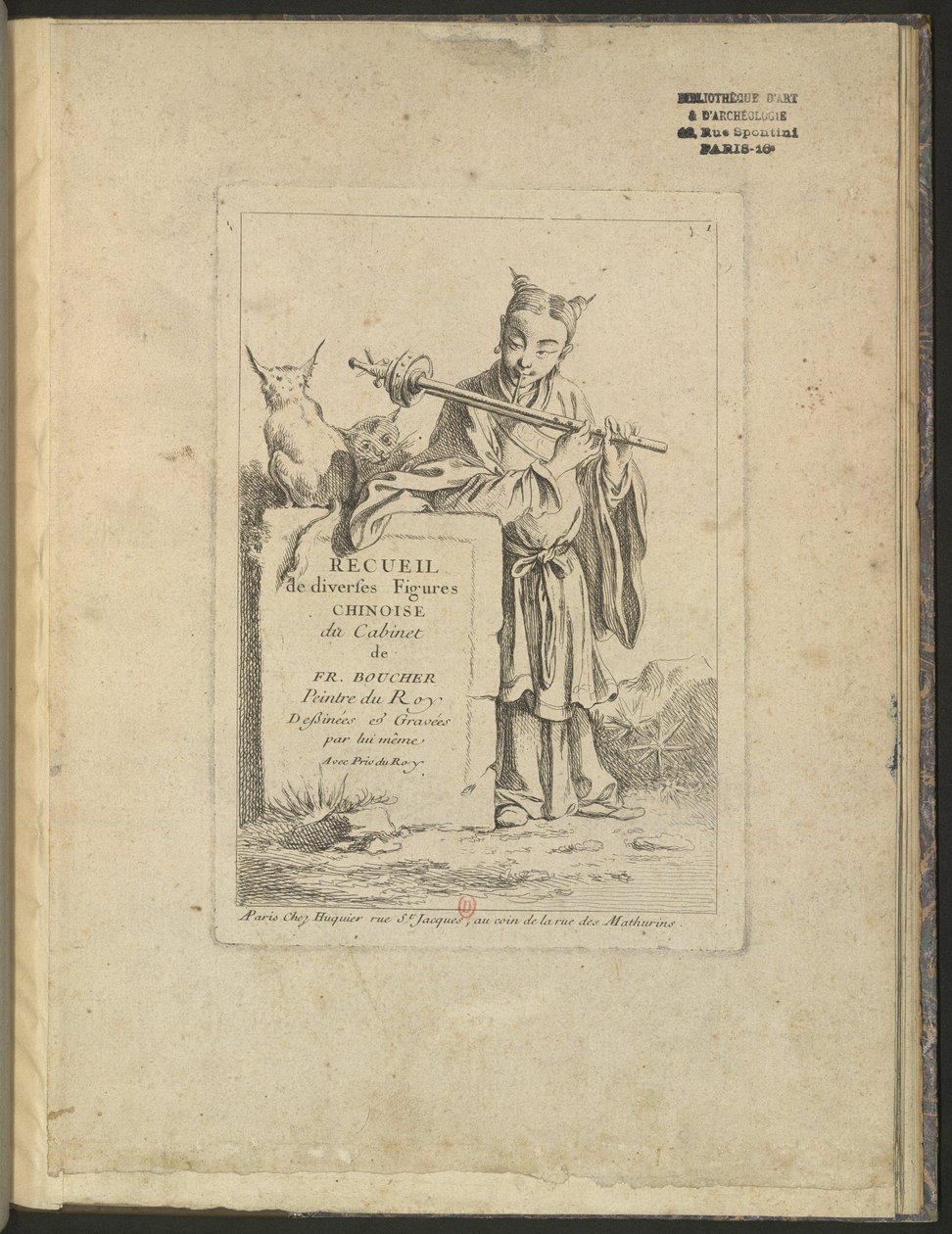 Colección de diversas figuras chinas del gabinete de François Boucher de François Boucher