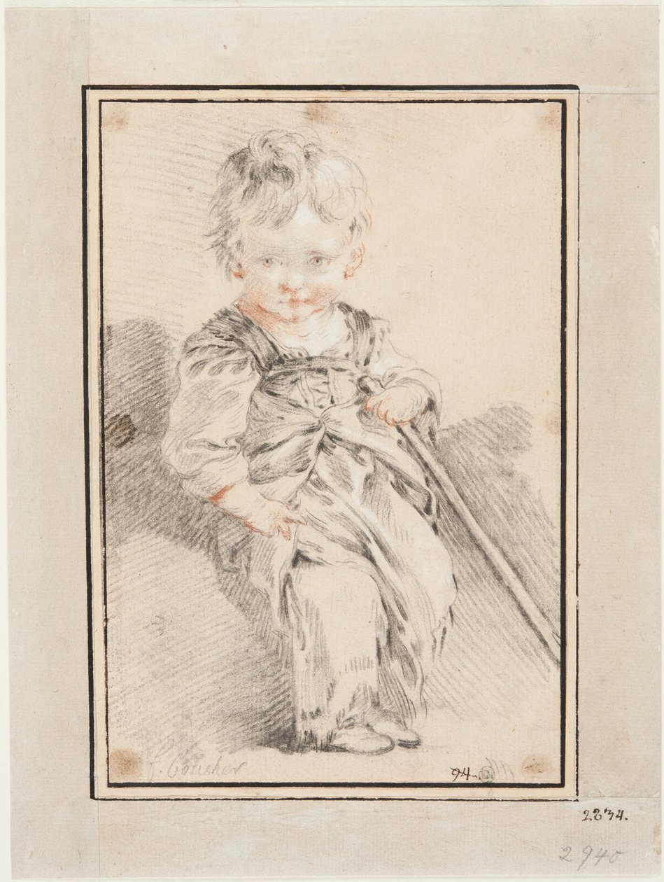 Niño sentado de François Boucher