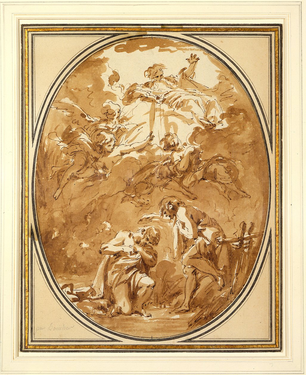 El bautismo de Cristo de François Boucher