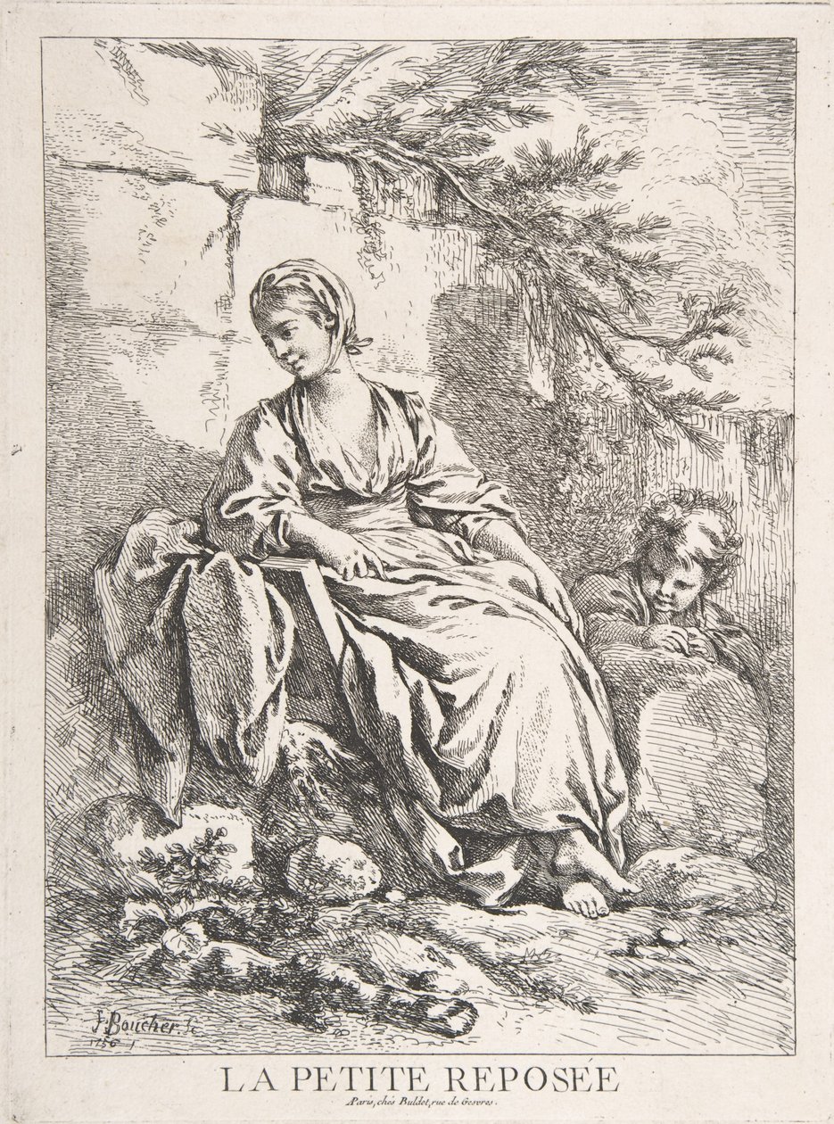 La joven descansando de François Boucher