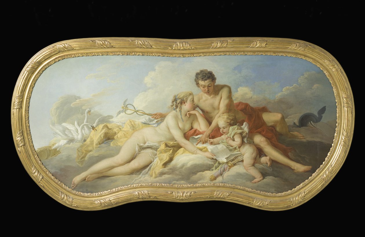 Venus y Mercurio enseñan a Cupido de François Boucher