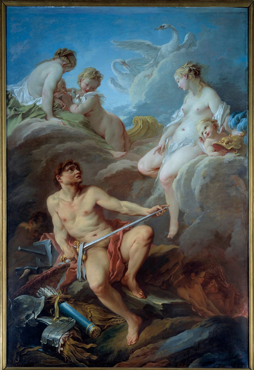 Venus pidiendo armas a Vulcano para Eneas de François Boucher