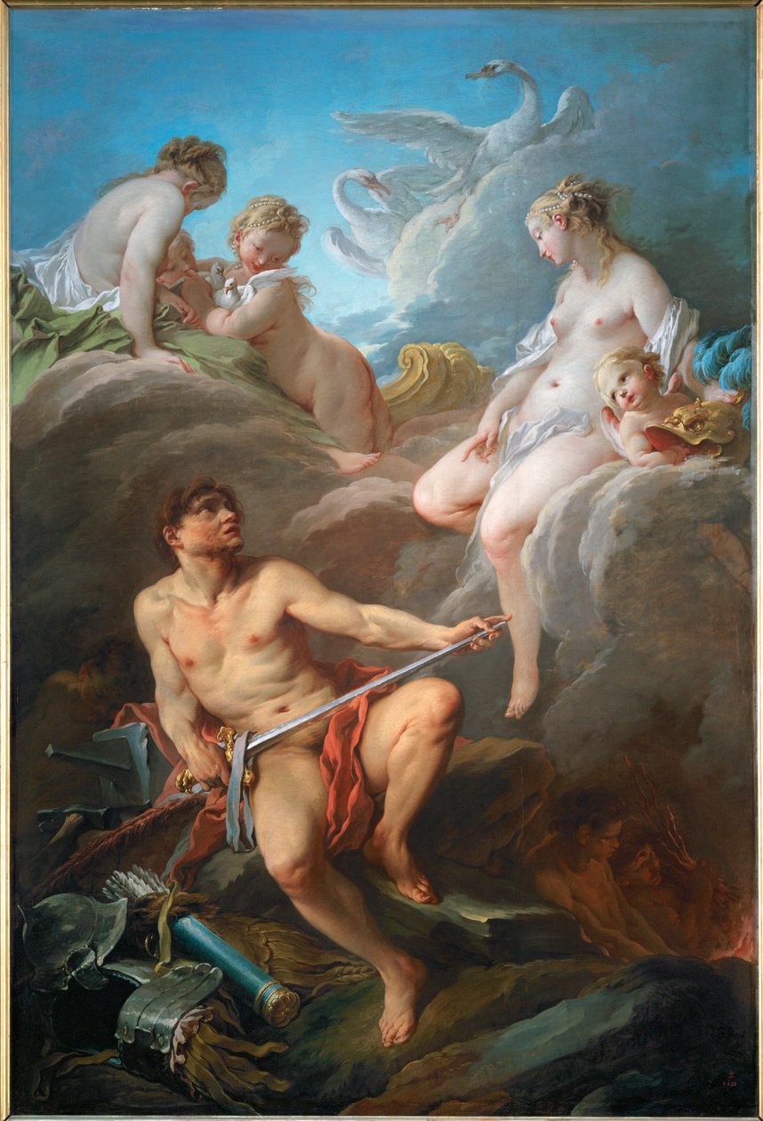 Venus demande a Vulcain des armes pour Enee - Venus pide a Vulcano, el marido que abandonó, que forje armas para Eneas, su hijo ilegítimo ... de François Boucher