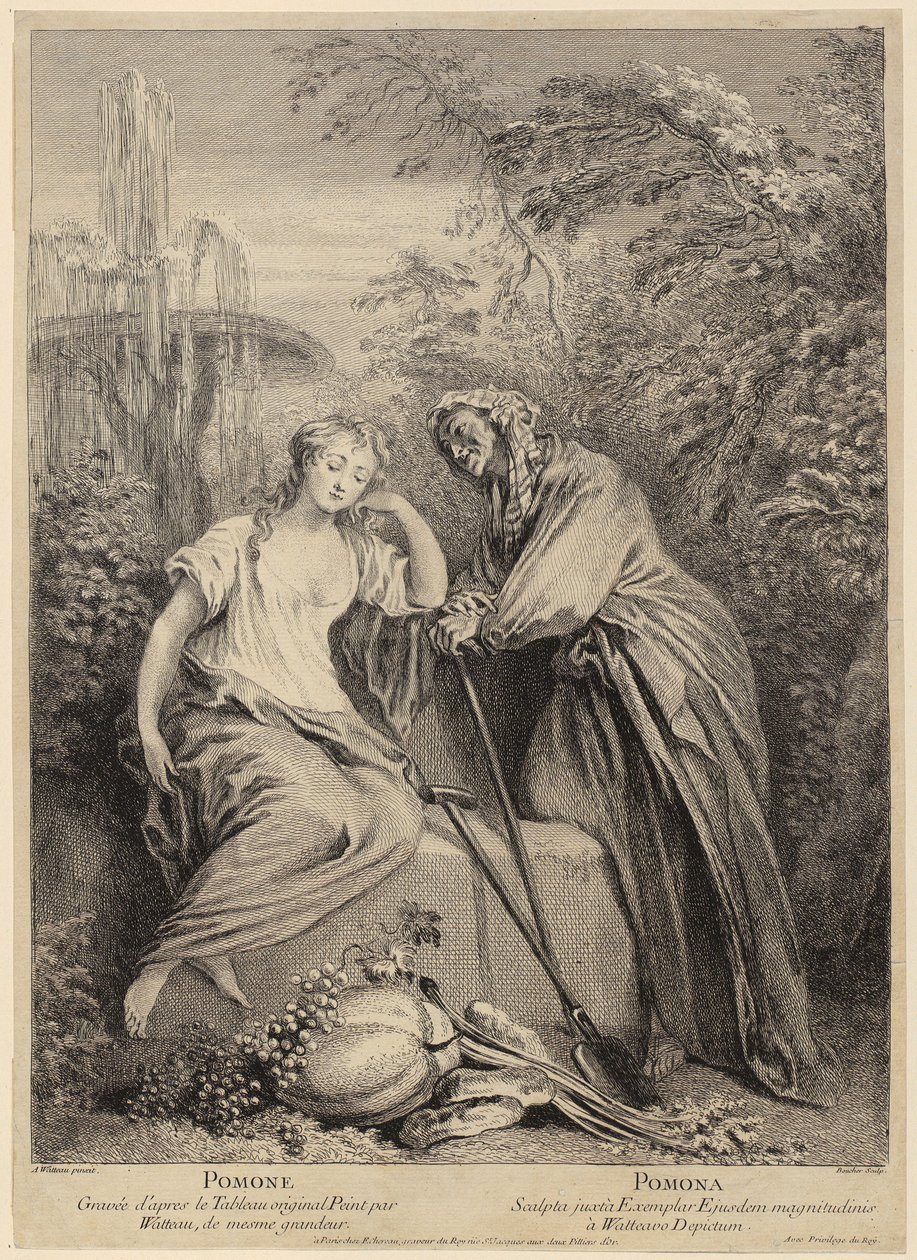 Vertumno y Pomona de François Boucher