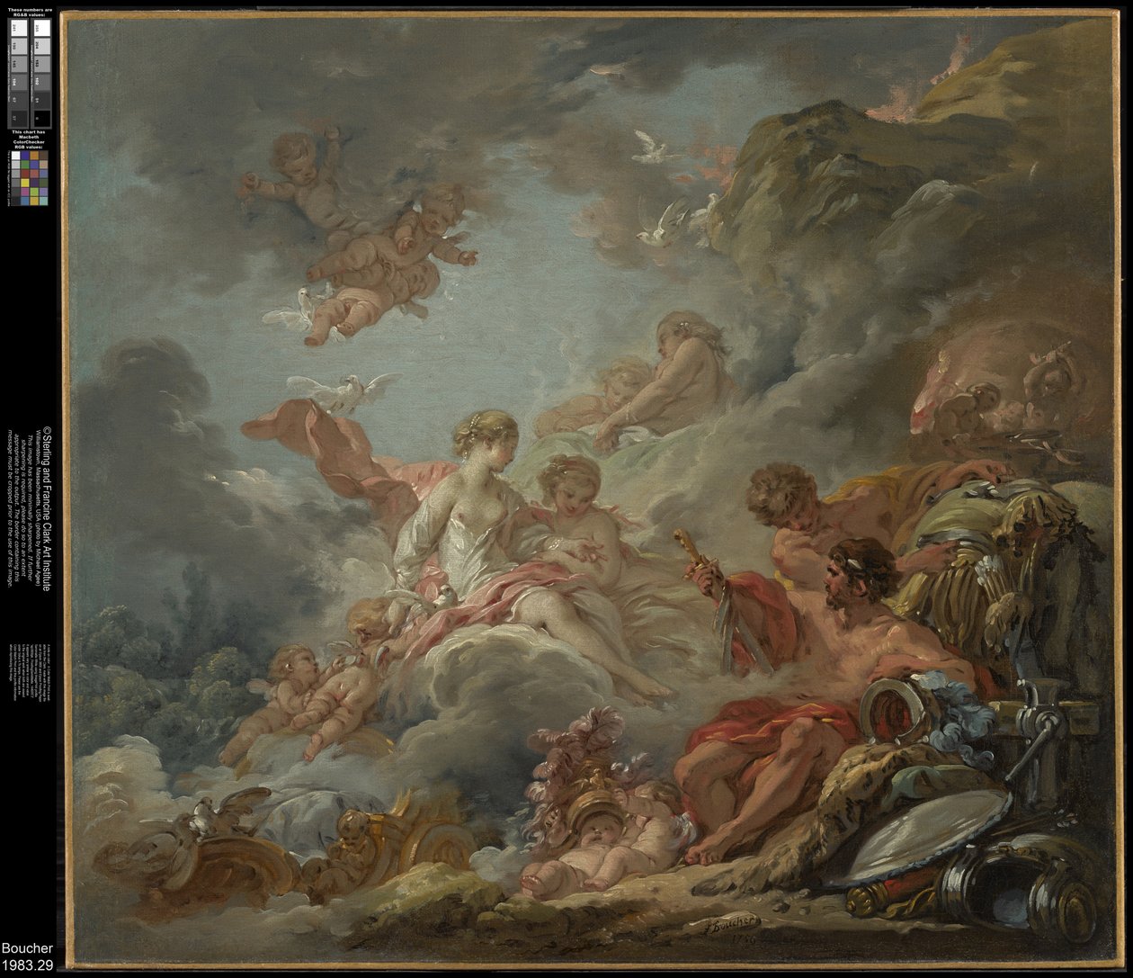 Vulcano entrega las armas a Venus en nombre de Eneas de François Boucher
