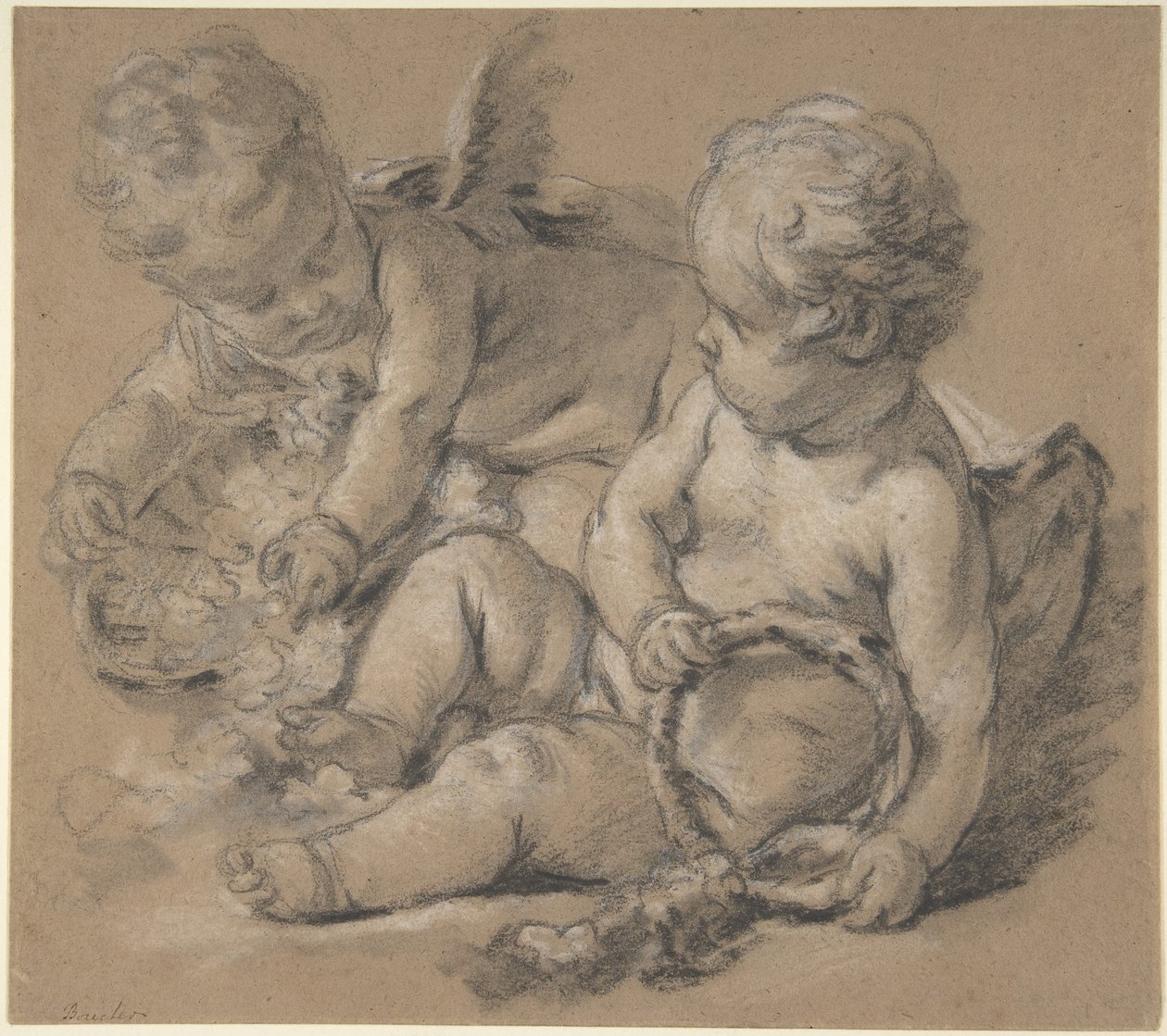 Puti alados con flores de François Boucher