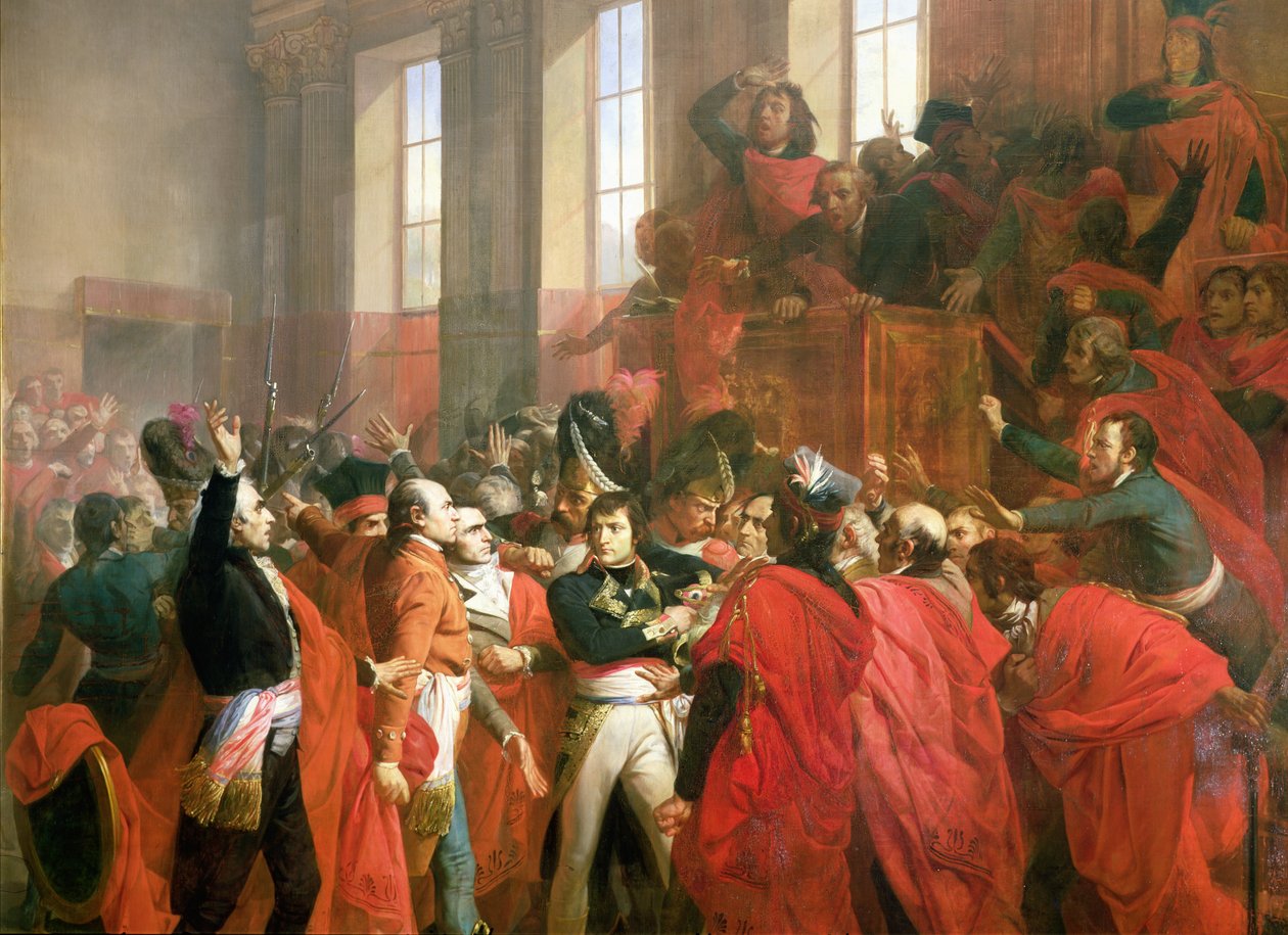 Bonaparte y el Consejo de los Quinientos en St. Cloud, 10 de noviembre de 1799 (detalle) de Francois Bouchot