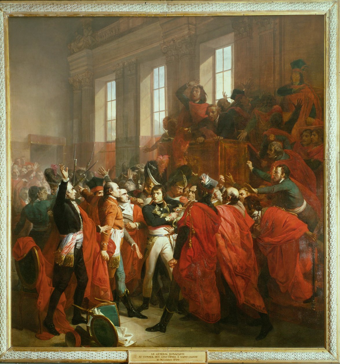 El General Bonaparte en el Consejo de los Quinientos en Saint-Cloud ... de Francois Bouchot