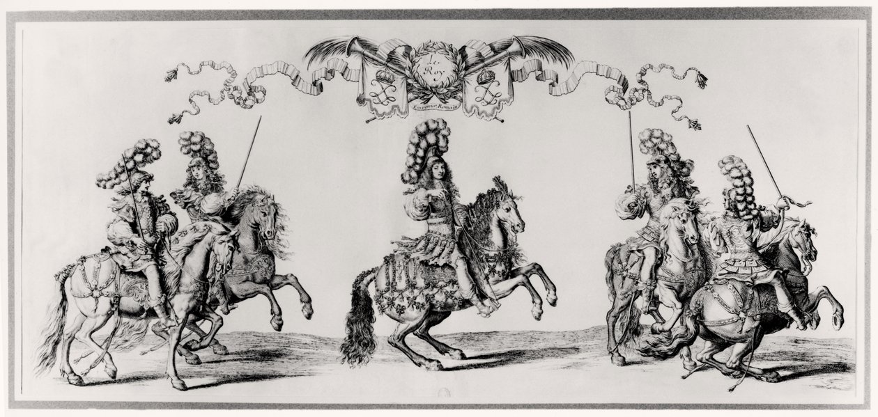 Carrusel para Luis XIV (1639-1715) c.1662 de Francois Chauveau