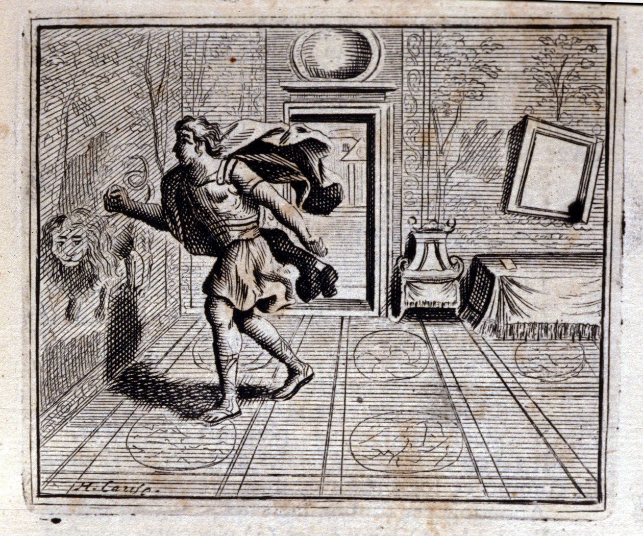 Horóscopo. Fábulas de Jean de La Fontaine. Ilustración de François Chauveau. Edición de 1728. de Francois Chauveau