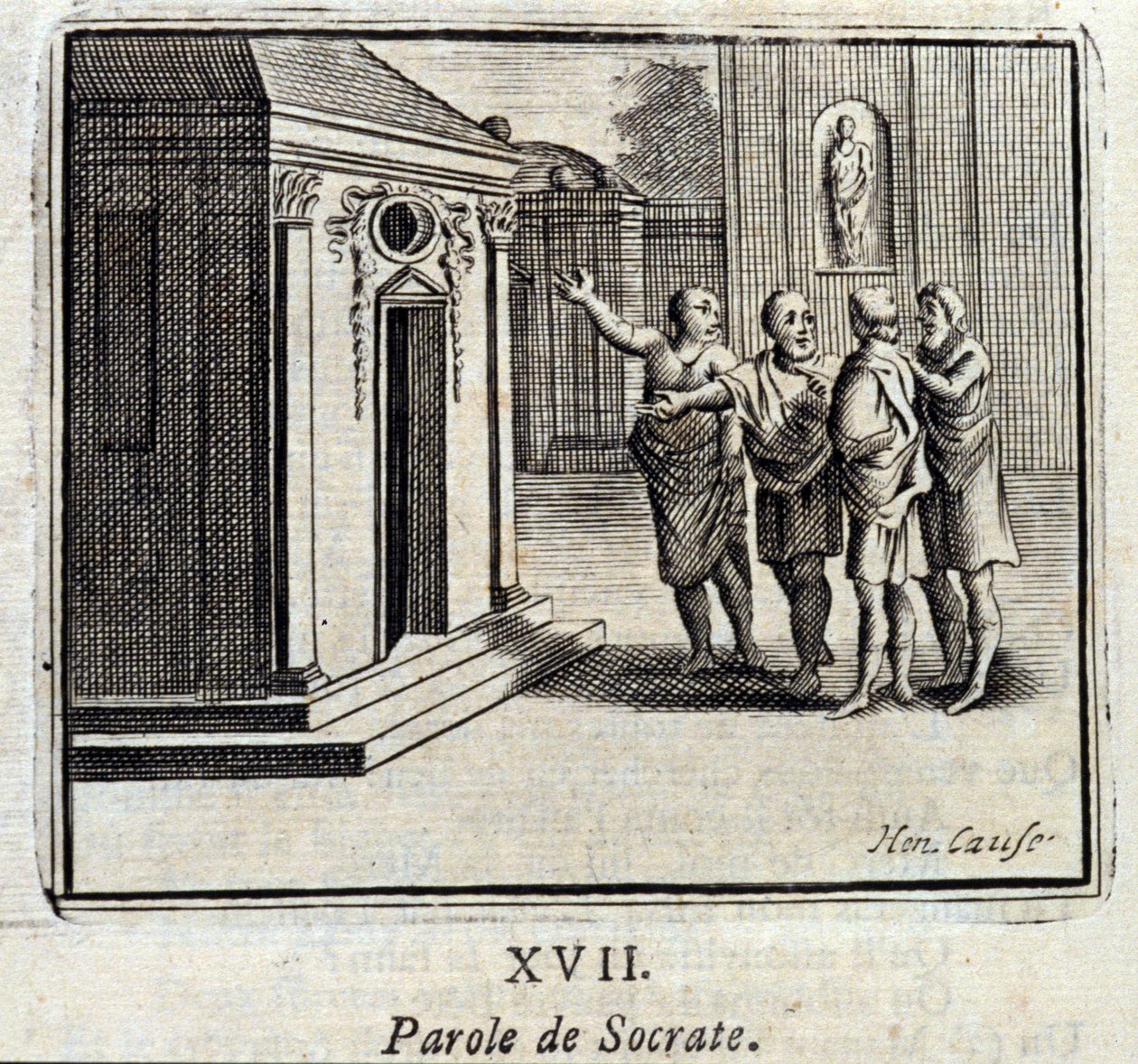 La palabra de Sócrates. Fábulas de Jean de La Fontaine. Ilustración de François Chauveau. Edición de 1728. de Francois Chauveau