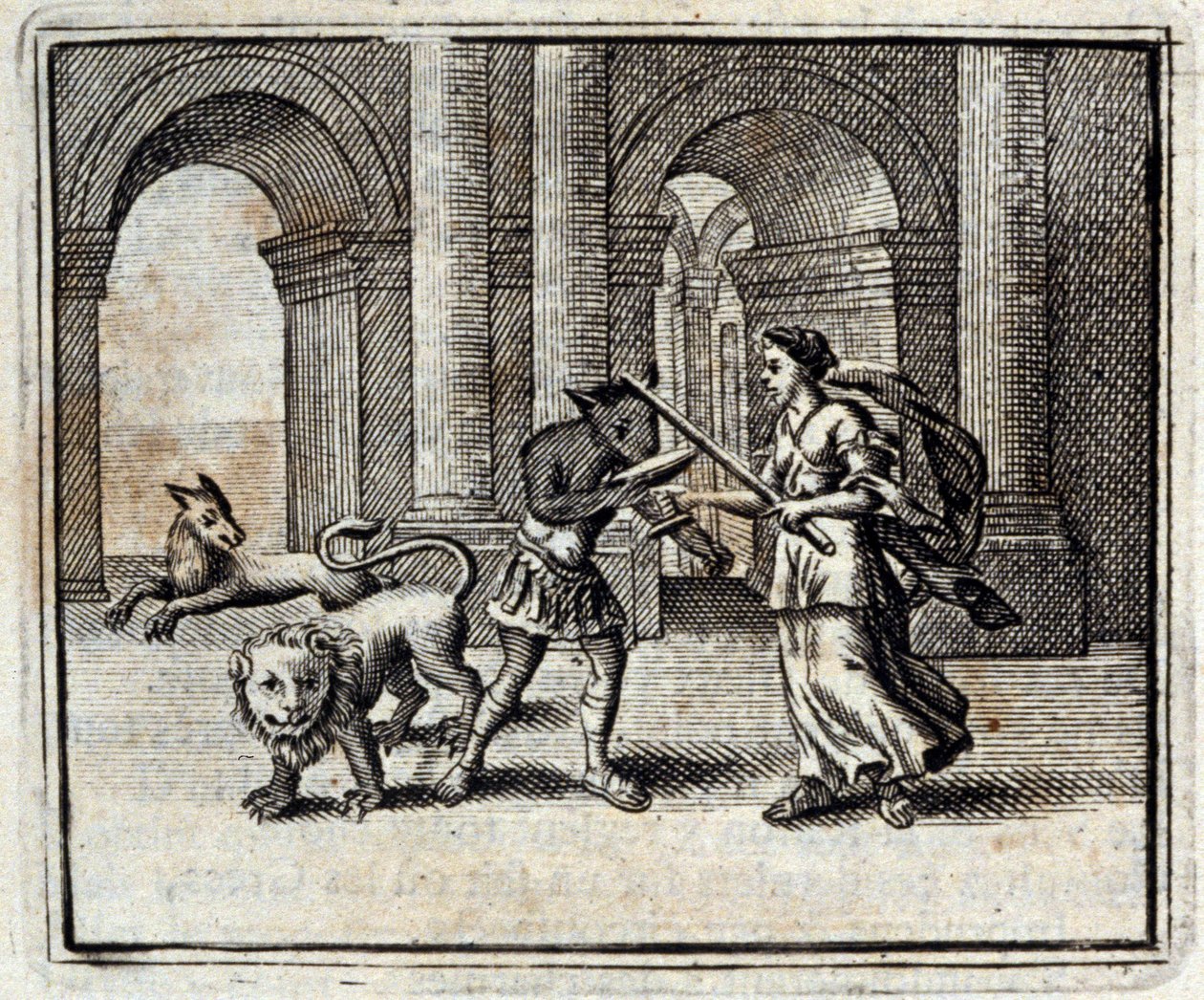 Los compañeros de Ulises. Fábulas de Jean de La Fontaine (1621-95). Ilustración de François Chauveau (1613-1676). Edición de 1728. de Francois Chauveau