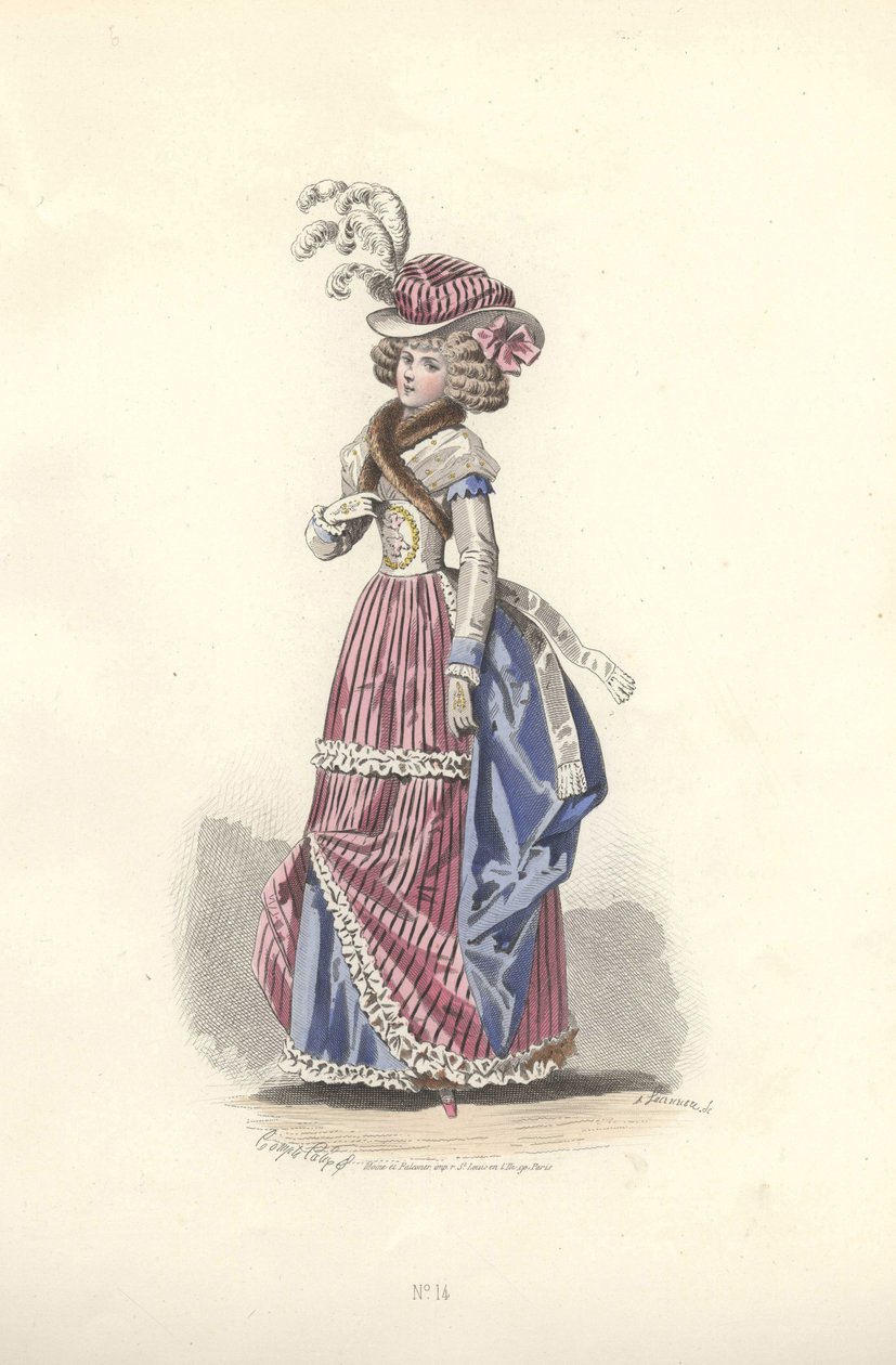 Mujer con atuendo tricolor, era de María Antonieta de Francois Claudius Compte Calix